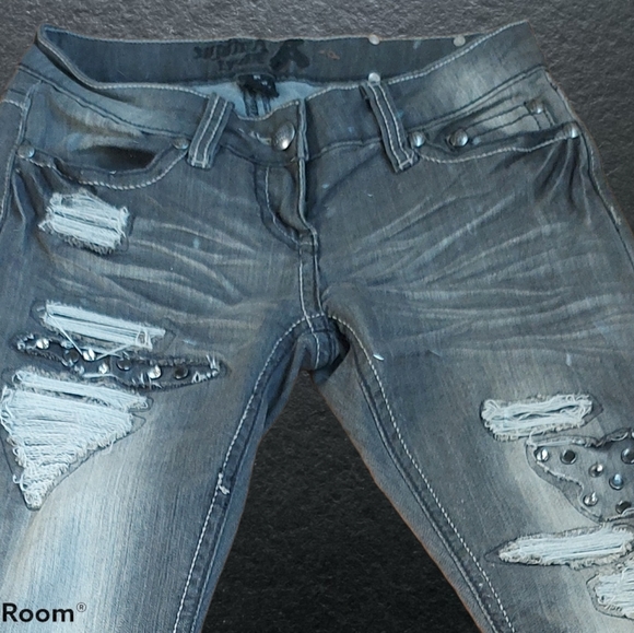 Washed Grey Vintage Jeans,Size 28,Low Rise - Picture 8 of 8